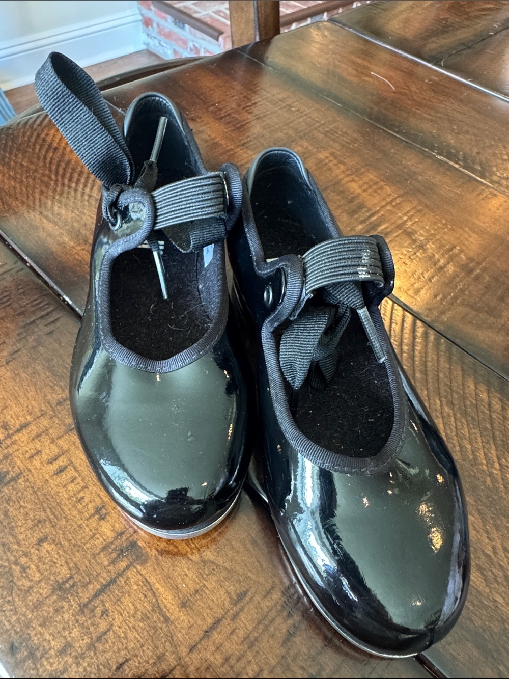 Bloch Kids Leather Mary Jane Tap Shoes Black Patent | Child Size 10.5 M